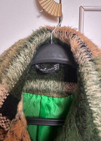 Düğmeli Haki Midi Yün Kadın Kaban - Görsel 2