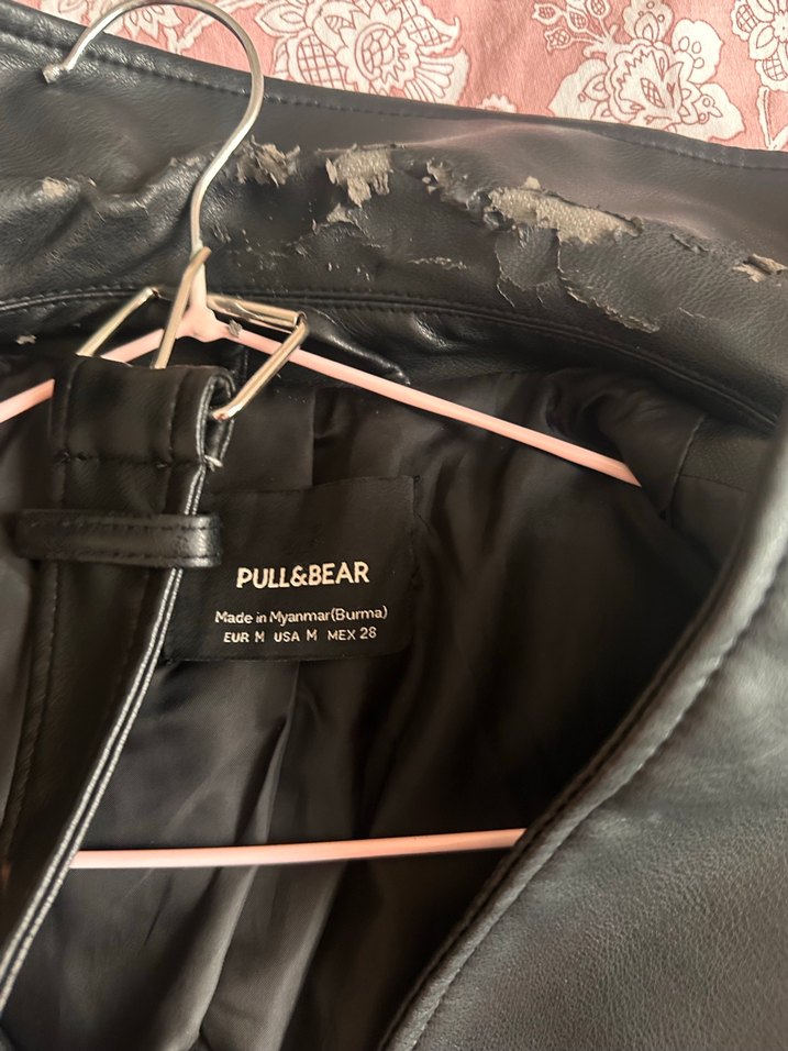 Kadın Siyah Biker Deri Ceket - Görsel 3