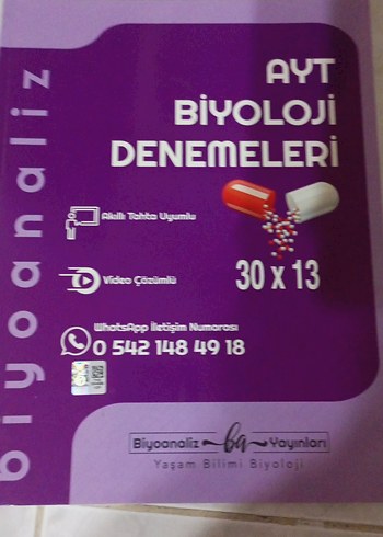 AYT Biyoloji Denemeleri 30x13