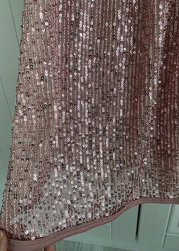 Pullu Pembe Kız Çocuk Elbisesi - Görsel 3