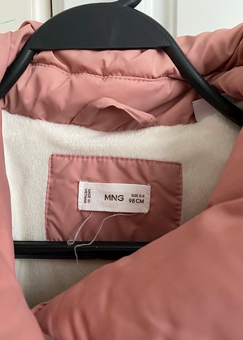 Düğmeli Pembe Kız Çocuk Mont - Görsel 2