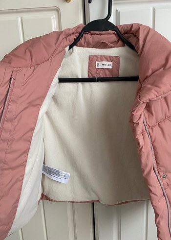 Düğmeli Pembe Kız Çocuk Mont - Görsel 3