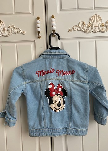 Nakışlı Mavi Kız Çocuk Kot Ceket - Görsel 2