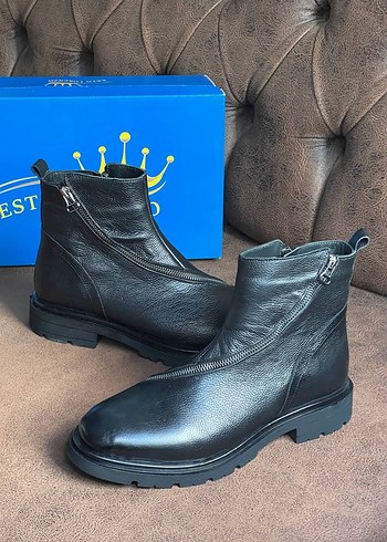 Erkek Siyah Fermuarlı Kauçuk Bot - Görsel 5