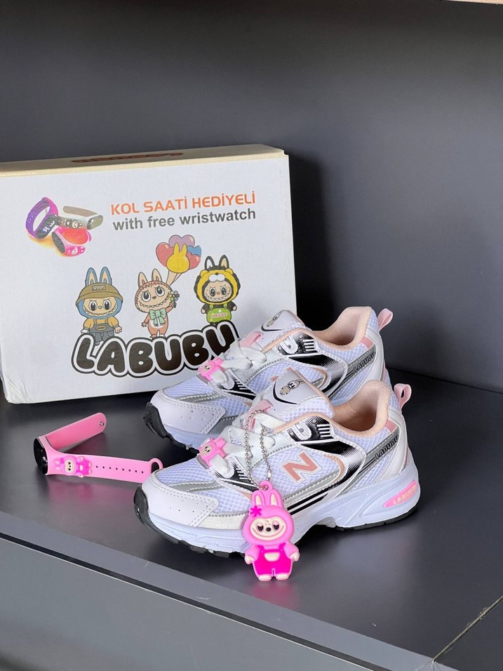 Kız Çocuk Pembe Renkli Bağcıksız Spor Ayakkabı - Görsel 2