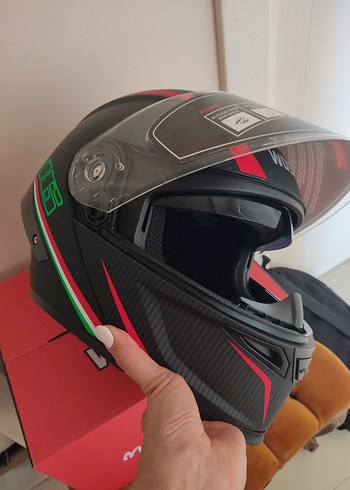 Diger Siyah Desenli Motosiklet Kaskı