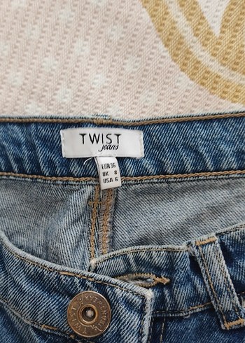 36 Beden mavi Renk Kadın Gri Kot Pantolon, Bol Kesim, Tokalı