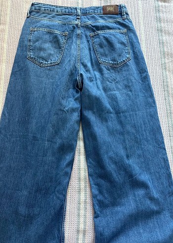m Beden Kadın Mavi Loose Fit Denim Pantolon