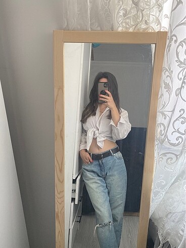 s Beden mavi Renk Yırtıklı kot