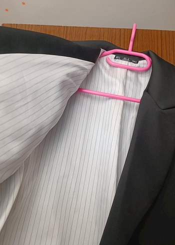 l Beden siyah Renk Düğmeli Siyah Kadın Blazer Ceket