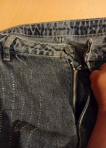 Mango Düğmeli Rahat Kesim Kadın Kot Pantolon