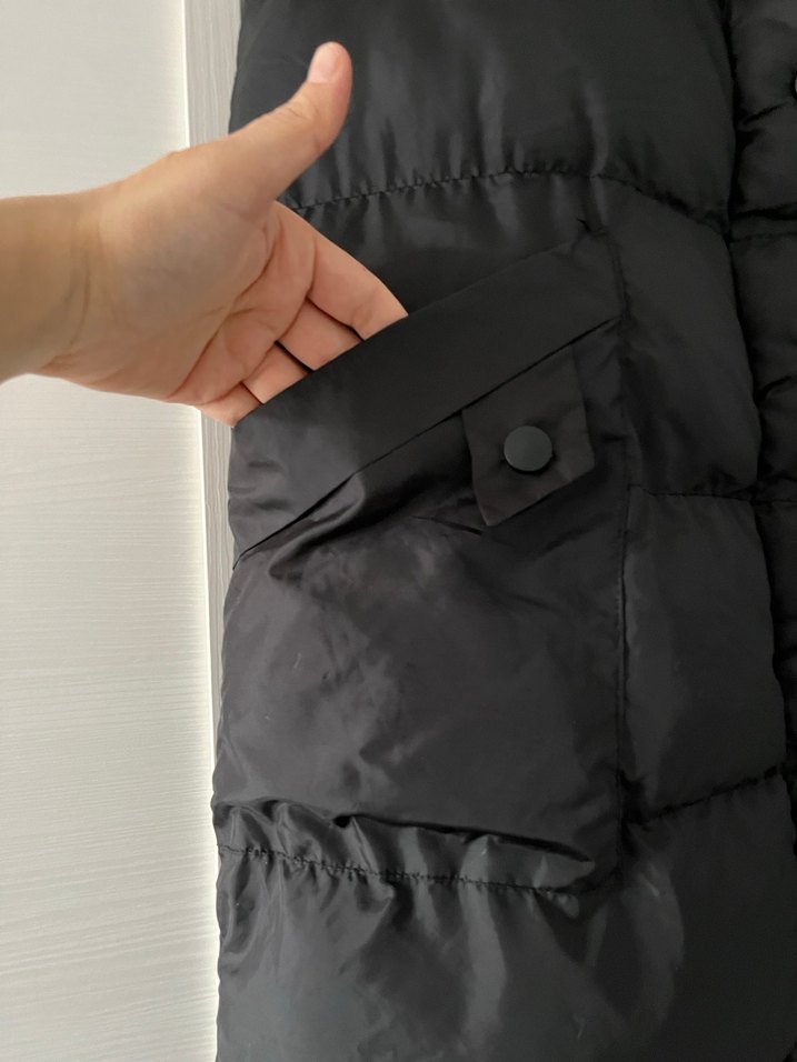 Düğmeli Siyah Midi Kadın Yelek - Görsel 3