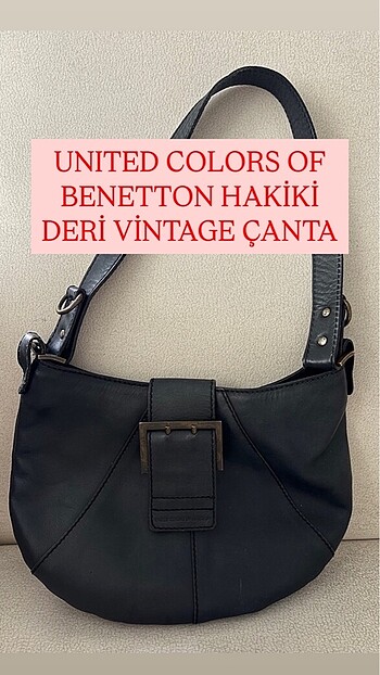 Unıted Colora Of Benetton hakiki deri vintage çanta
