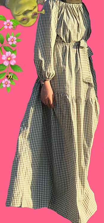 Emnora yeşil Pinterest elbisesi