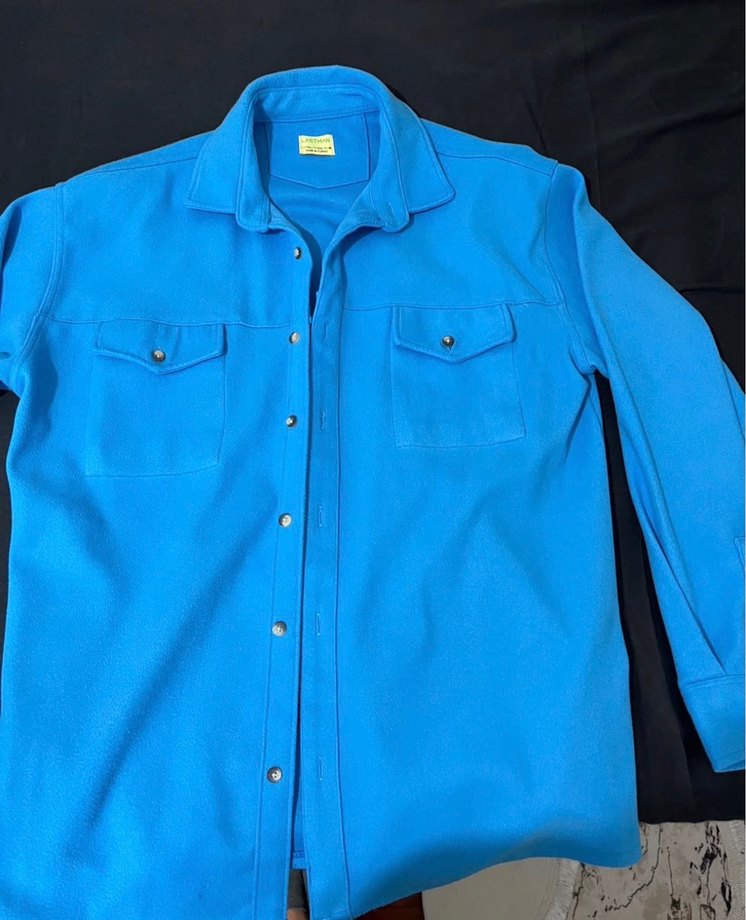 Mavi Düğmeli Erkek Gömlek ceket - Görsel 2