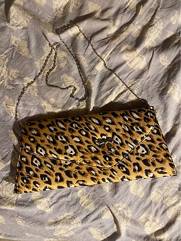 leopar desenli el çantası