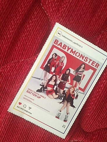  BABY MONSTER İNSTA KART