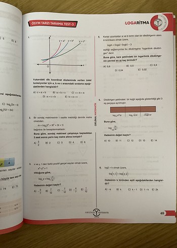 Orijinal Matematik AYT Logaritma-Diziler Fasikülü