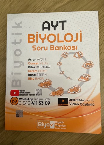 AYT Biyoloji Soru Bankası - Video Çözümlü