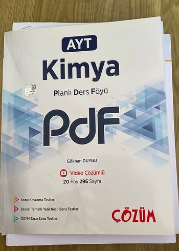AYT Kimya Planlı Ders Föyü