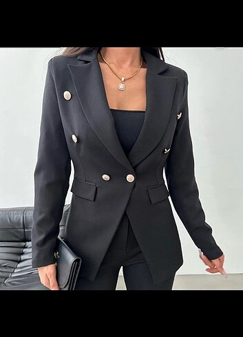 36 Beden Kadın siyah blazer ceket