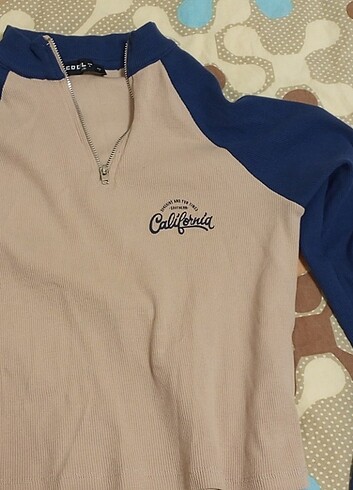 Crop uzun kol bluz