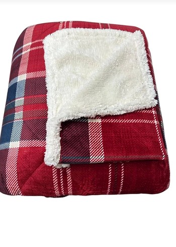 Merinos Kırmızı Ekose Desenli Yorgan Seti - Görsel 2