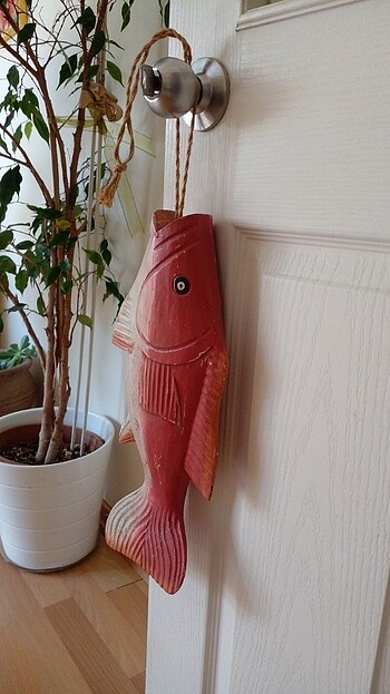 Ahşap balık dekorasyon süs 16x40 cm