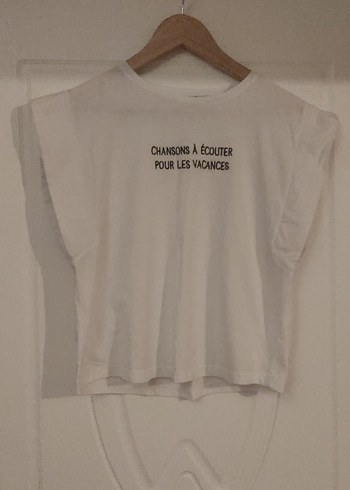Beyaz Pamuklu Kadın Kısa Kollu Tişört