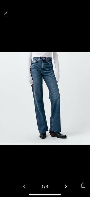 TRF HIGH-RISE WIDE-LEG JEAN 38