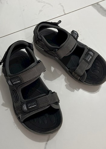Gri Erkek Spor Outdoor Cırt Cırtlı Sandalet