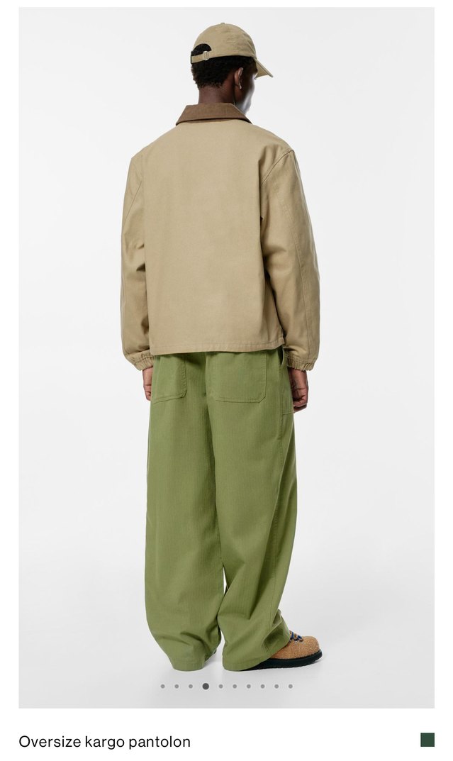 PULL&BEAR YEŞİL PANTOLON - Görsel 3