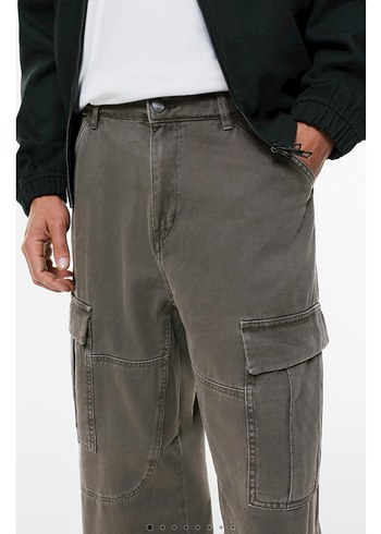 Gri Erkek Kargo Pantolon - Görsel 2