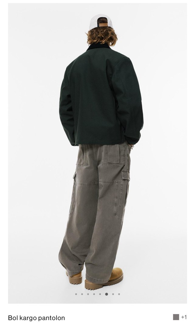 Gri Erkek Kargo Pantolon - Görsel 5