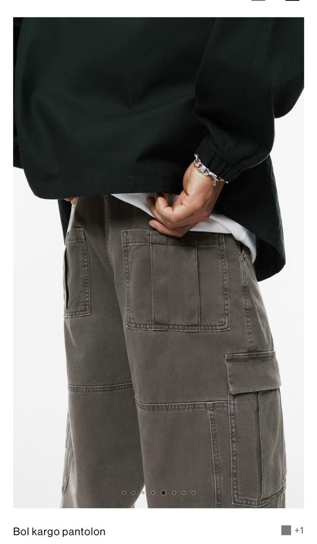 Gri Erkek Kargo Pantolon - Görsel 4