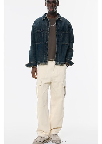 Erkek Bej Regular Fit Midi Pantolon - Görsel 2