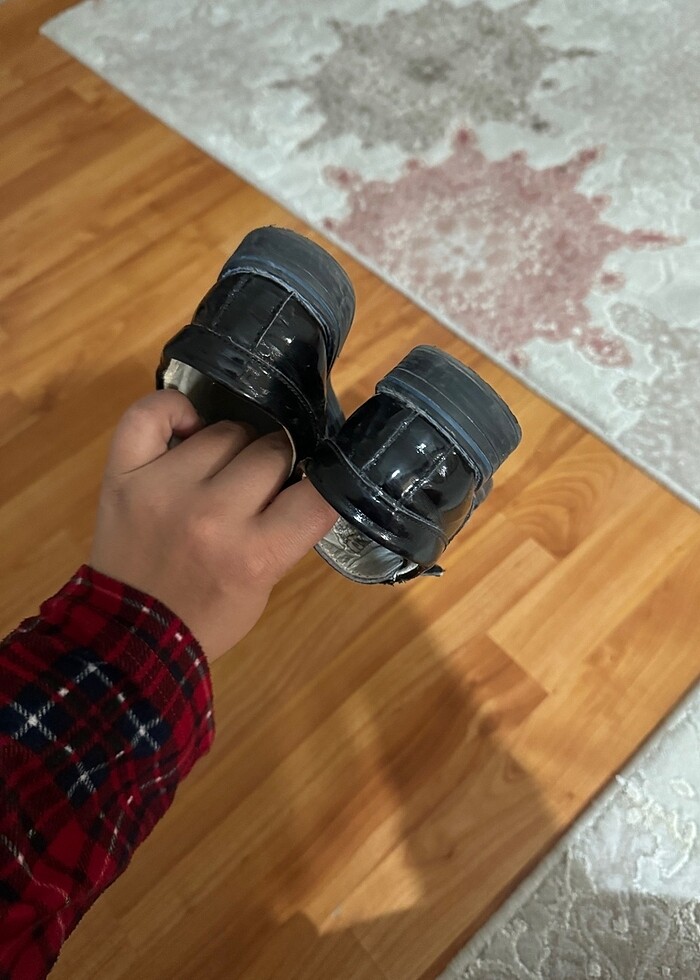 Siyah  şık lugan çocuk ayakkabı - Görsel 4