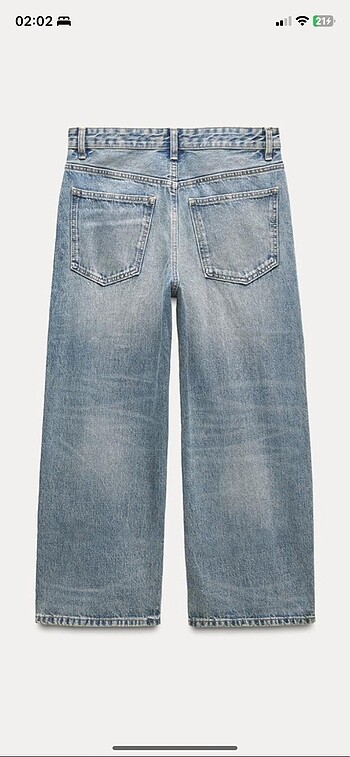 xs Beden mavi Renk Zara TRF Relaxed Fit Pantolon