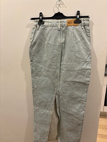 s Beden NA-KD Uzun Denim Etek