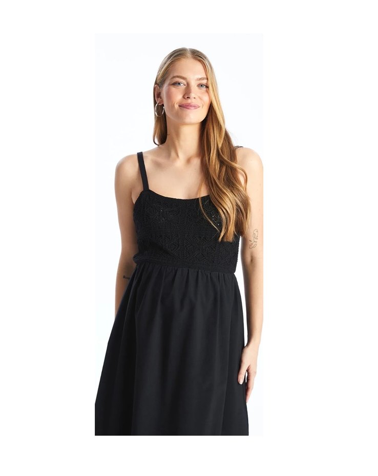 Kadın Siyah Askılı Elbise LC Waikiki - Görsel 3