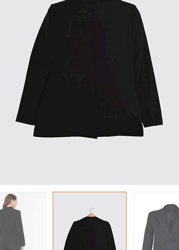 Kadın Siyah Regular Blazer Ceket - Görsel 8