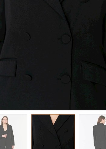 Kadın Siyah Regular Blazer Ceket - Görsel 6