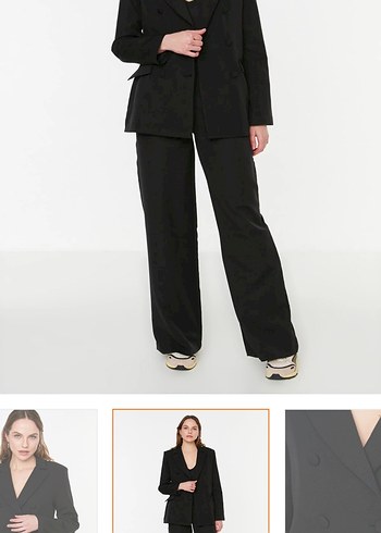 Kadın Siyah Regular Blazer Ceket - Görsel 4