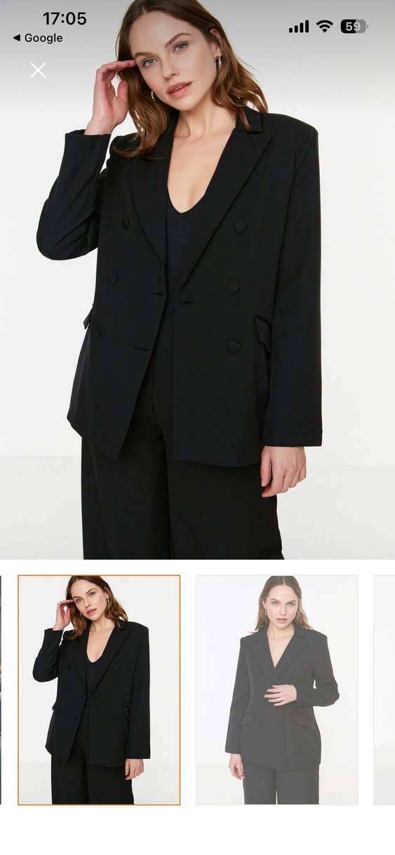 Kadın Siyah Regular Blazer Ceket - Görsel 2