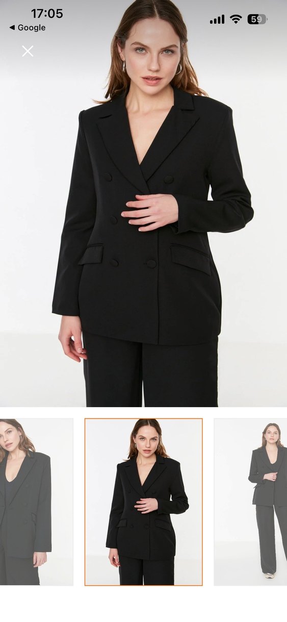 Kadın Siyah Regular Blazer Ceket - Görsel 3