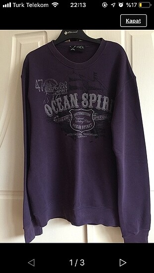 Mor erkek sweat