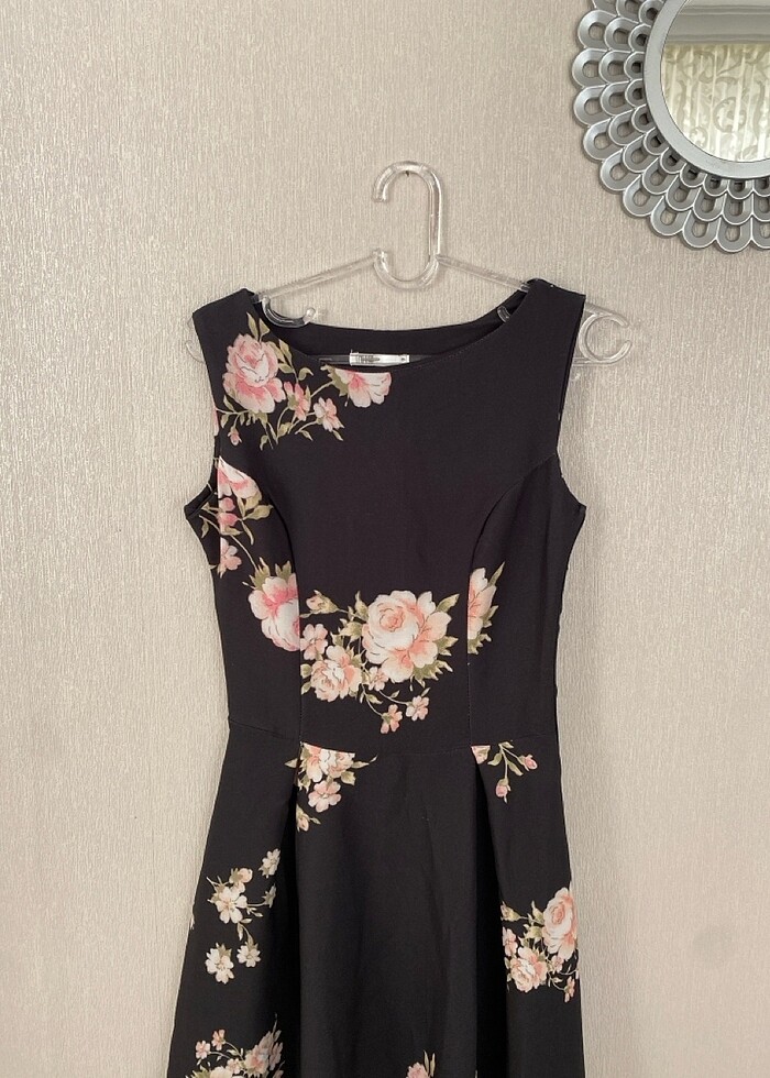 Midi boy çiçekli elbise - Görsel 2