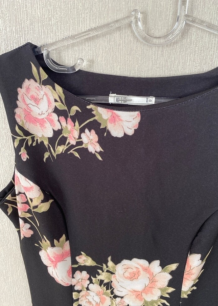 Midi boy çiçekli elbise - Görsel 3