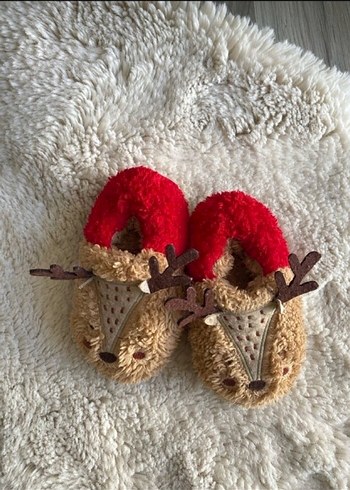 Kız Çocukları İçin Kahverengi Kürklü Terlik - Görsel 3