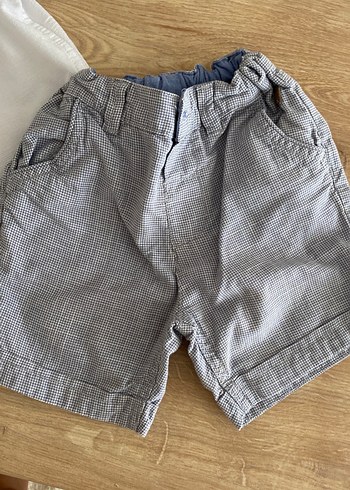 LC Waikiki Kısa Kollu Beyaz Keten Gömlek ve Gri Şort Seti